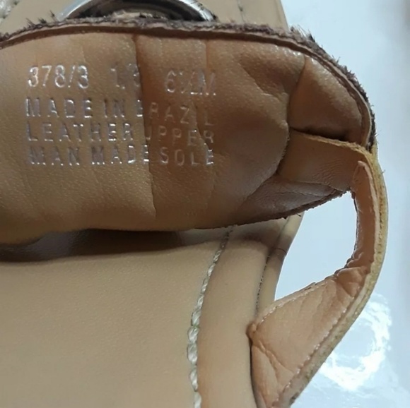 Franco Sarto Size 6.5 Animal Print Leather Sandals - Picture 7 of 8